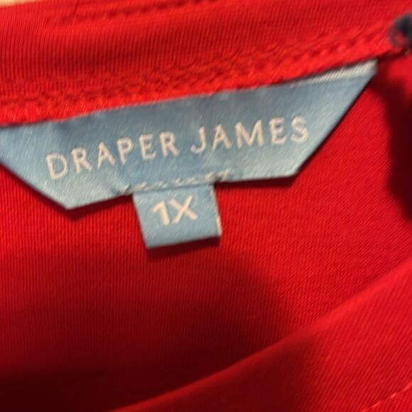 Draper James Long Sleeve Fit & Flare Dress. Lipstick Red. Size 1X. NWT. - Picture 6 of 7